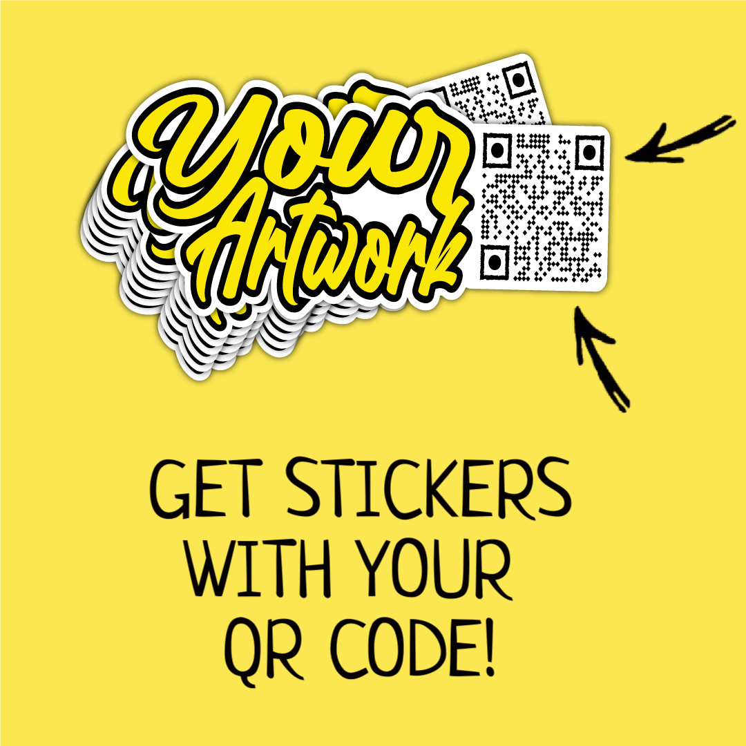 3.5" QR Code Stickers.