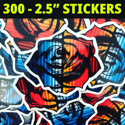 300 2.5" Stickers.