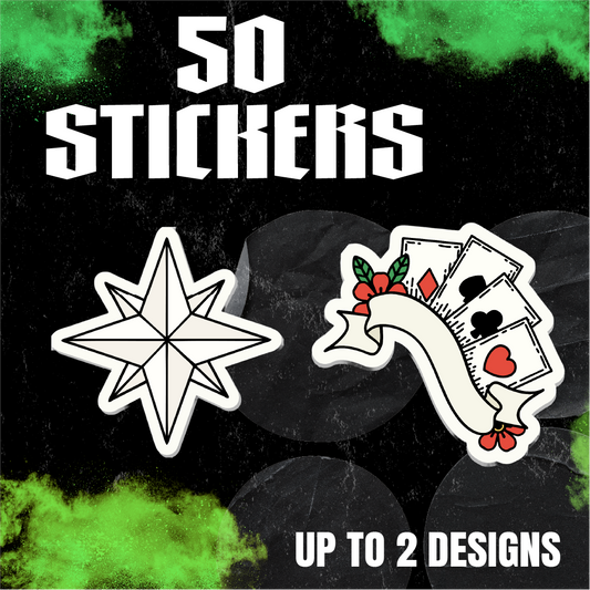 50 Pack Tattoo Artist Stickers.