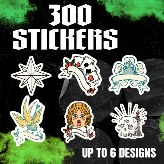 300 Tattoo Artist Stickers.