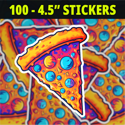 100 4.5" Stickers.