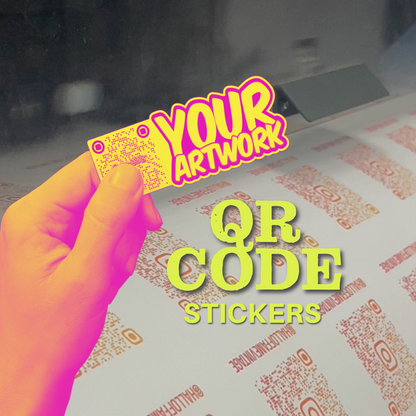 3.5" QR Code Stickers.