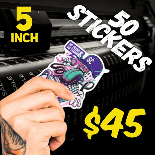 A hand displays a colorful tattoo sticker, highlighting the art of custom sticker printing and unique design.